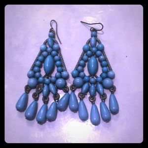 New: turquoise colored earrings